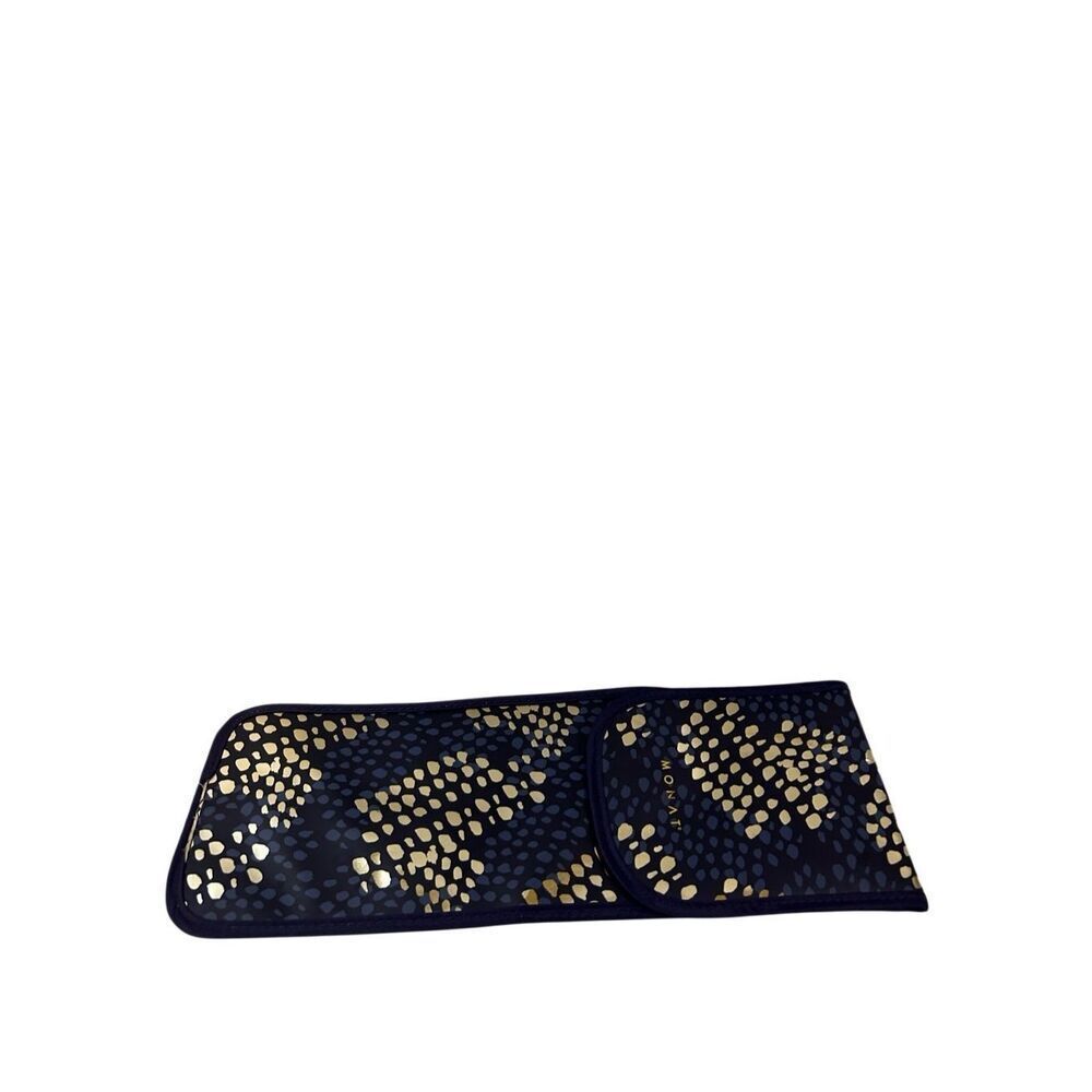 Monat hot flat iron travel bag purple gold 15"x5.5"